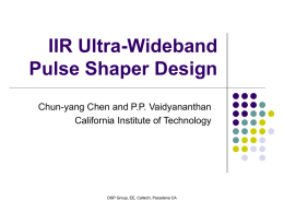 IIR Ultra-Wideband Pulse Shaper Design