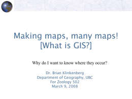 GIS and Species Prediction Models
