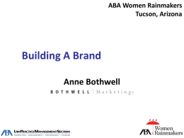 Building A Brand - Bothwell Marketing