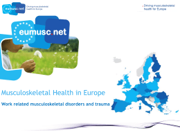 WP4 - Musculoskeletal health status in Europe