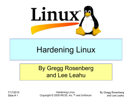 Hardening Linux - UniForum Chicago