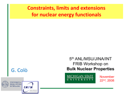 Diapositiva 1 - National Superconducting Cyclotron Laboratory