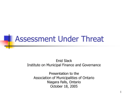 Assessment Under Threat - Munk School of Global Affairs