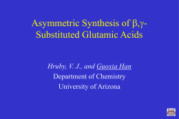 Asymmetric Synthesis of b,g-Substituted Glutamic Acids