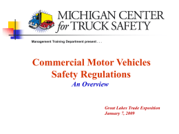 Michigan Center for Truck Safety