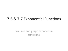 7-6 Exponential Functions