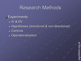 Research Methods - psychlotron.org.uk