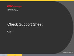 Check Support Sheet