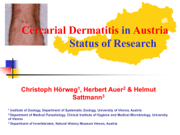 Cercarial Dermatitis in Austria