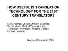 TEACHING COMPUTER-AIDED TRANSLATION (CAT) TOOLS