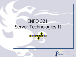 Server Technologies II - College of Computing & Informatics