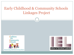 Early Childhood and Community Schools Linkages Project