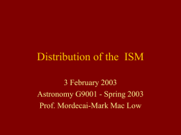 Distribution and Properties of the ISM