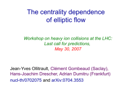 The centrality dependence of elliptic flow
