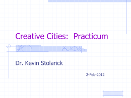 Creative Cities: Practicum - Martin Prosperity Institute