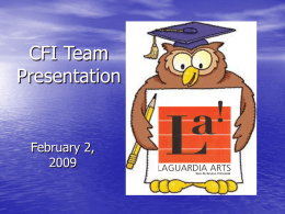 CFI Team Presentation - LaGuardia Program Office: The
