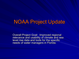 NOAA Project Update - UF Water Institute