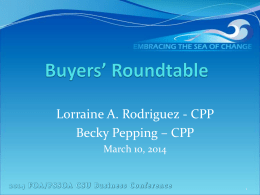 Buyer Roundtable – Open Forum