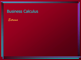 Business Calculus - Front Range Community College