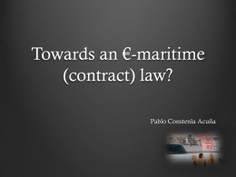 Towards an E-maritime law?