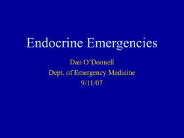 Endocrine Emergencies - Home - IUEM