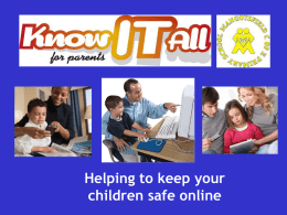 Know It All presentation for parents from Childnet