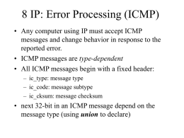 8 IP: Error Processing (ICMP)