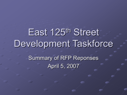 East 125th Street Development Taskforce