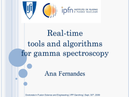 Real-time tools and algorithms for gamma spectroscopy