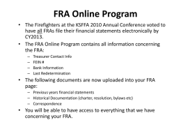 FRA Online Program - Kansas Insurance Commissioner