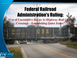 Countywide Railroad Crossing Quiet Zone Cost & Feasibility