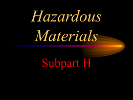 Hazardous Materials - Georgia Tech OSHA 21d