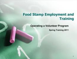 Food Stamp Employment and Training