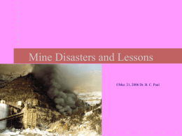Mine Health and Safety Act - Supplemental Teaching Resources