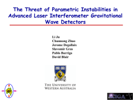 Parametric Instabilities In Advanced Laser Interferometer