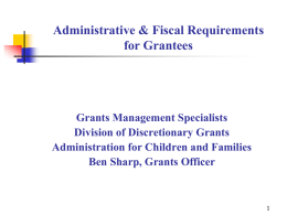 Administering Your New Grant Award