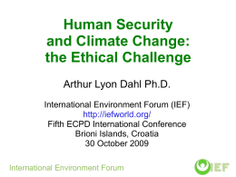 Ethical Challenges of Climate Change