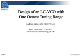 LC VCO with One Octave Tuning Range