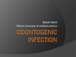 Odontogenic infection - Tehran University of Medical Sciences