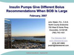 Recommended Boluses Differ By Pump