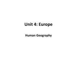 Unit 4: Europe - Anderson School District One / Overview