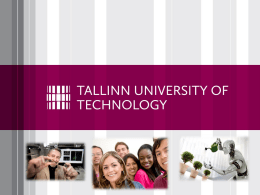 Tallinn UniversityofTechnologyTALLINN TECH