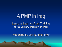 A PMP in Iraq