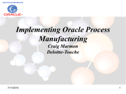 Implementing Oracle GEMMS and Oracle Financials
