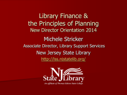 Library Finance - New Jersey State Library