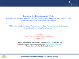 Realizing the Relationship Web: Morphing information