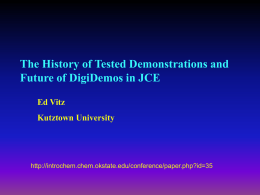 The history of Tested Demonstrations and future of