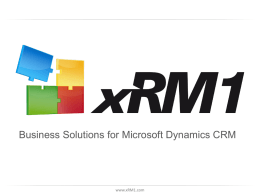 Business Solutions for Microsoft Dynamics CRM