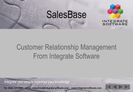 SalesBase Customer Relationship Management Presentation