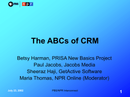 The ABCs of CRM